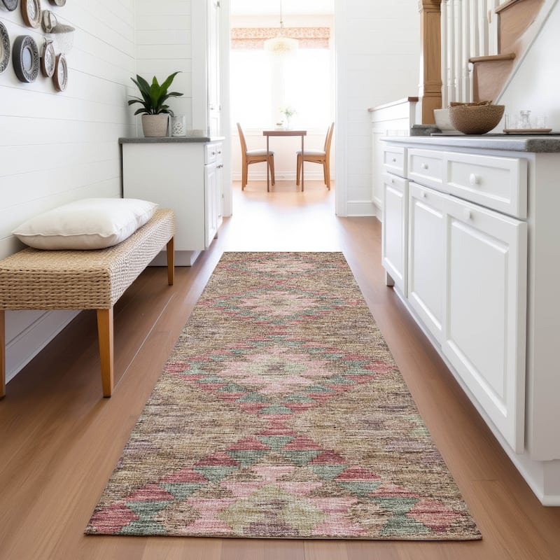 Premium Washable Super Soft Global Boho Mayfield Rug - Brown - 2'3" x 7'6"
