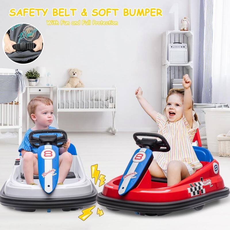 6V Kids Ride on Bumper Car Electric Ride On Toys for Toddlers 360 Degree Spin