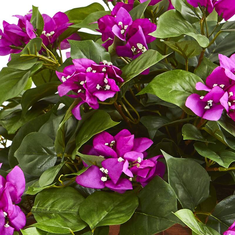 2.5' Purple Bougainvillea Hanging Basket Artificial Plant