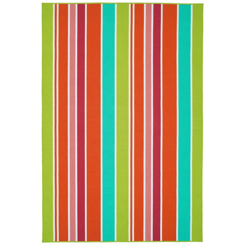 Voavah Multi colored Hand-Made Flatweave Indoor/Outdoor Area Rug