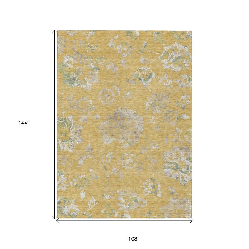 HomeRoots Floral Transitional Rectangle Outdoor Rug