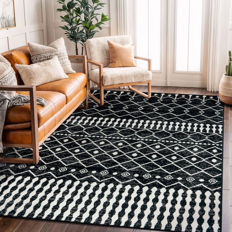 Contemporary Arch Design Area Rug - 5' x 7'