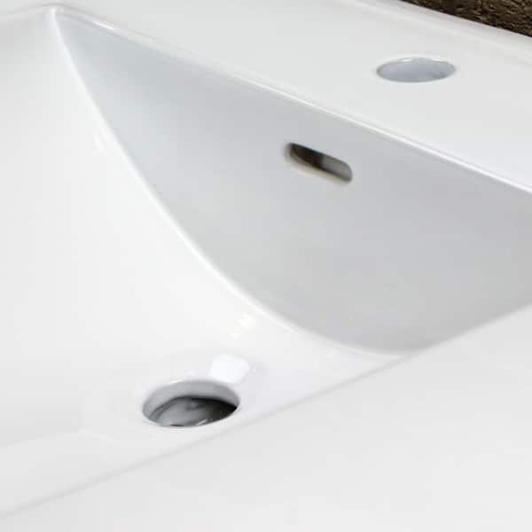 Transolid Juliette 25-in White Vitreous China Bathroom Vanity Top Transolid Juliette 25-in White Vitreous China Bathroom Vanity Top