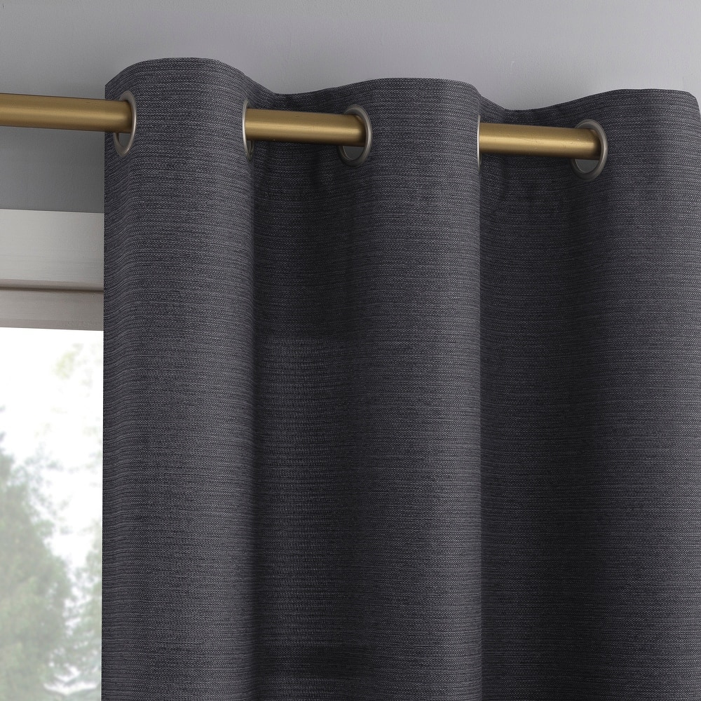 No. 918 Landon Textured Semi-Sheer Grommet 1-Piece Curtain Panel, Single Panel