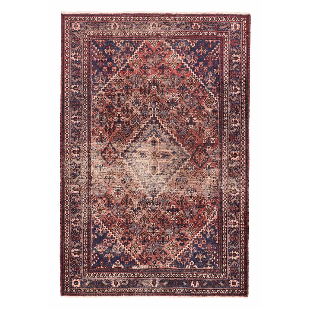 ECARPETGALLERY Hand-knotted Antalya Vintage Red Wool Rug - 4'4 x 6'6