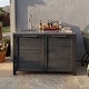 preview thumbnail 83 of 93, 100% Solid Wood Outdoor Kitchen Cabinet Set, Modular Patio BBQ Island Sideboard Buffet Pantry 51.2"w/sink(Black Wood)