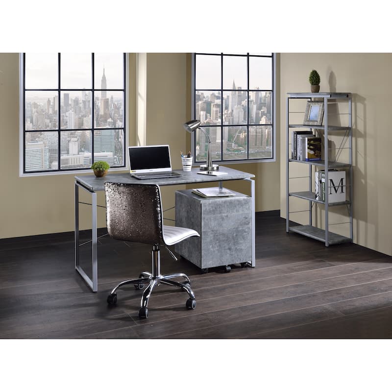 Mestica Faux Concrete 3-drawer File Cabinet