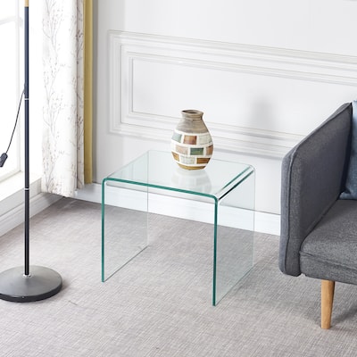 Tempered Glass End Table Small Coffee Table