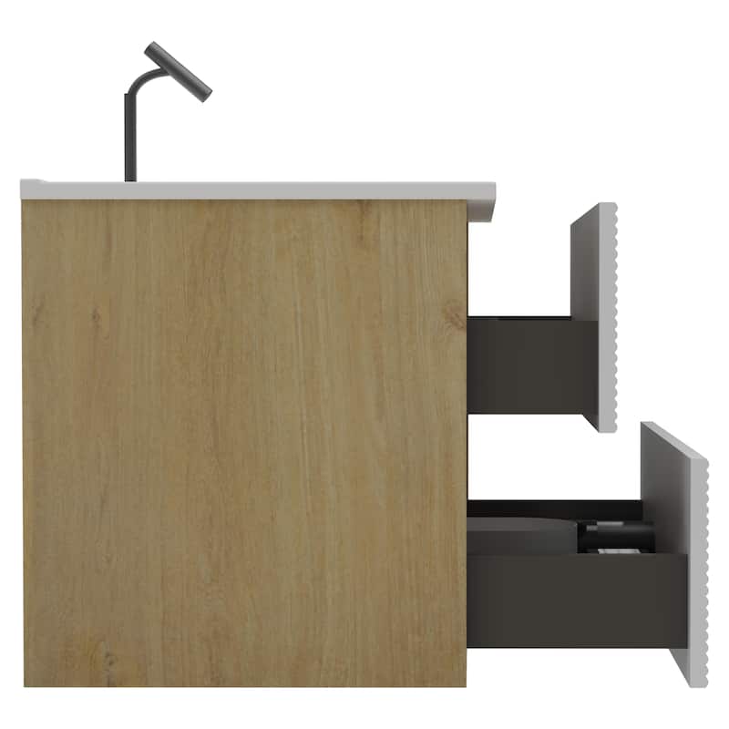 36" Wall Mounted Soft Bathroom Vanity