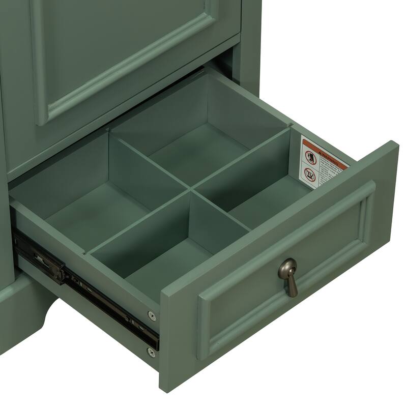 Bathroom Vanity with Sink, Bathroom Cabinet with Soft Closing Door, Storage Rack & Drawer, Free Standing Wood Vanity Set