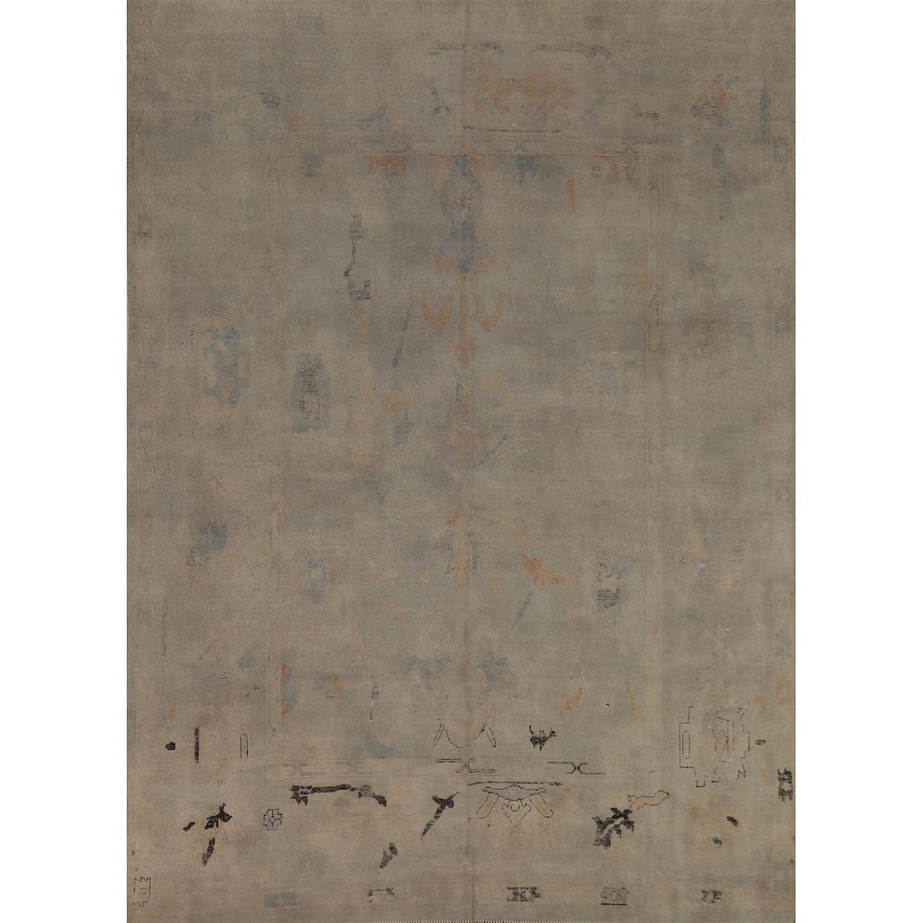 Oushak Oriental Area Rug Handmade Wool Carpet - 8'3"x 11'1"