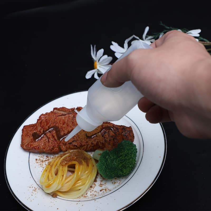 Sauce Vinegar Ketchup Oil Squeeze Bottle Dispenser 100ml 4 Pcs
