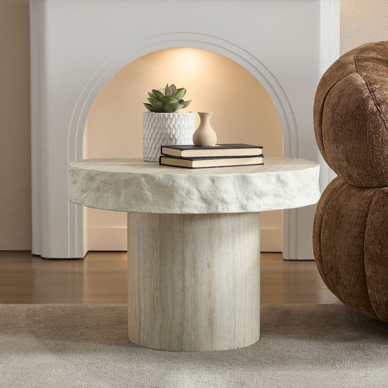 Faux MARS Textural Patterns Coffee Tables for Living Room, No Need Assembly