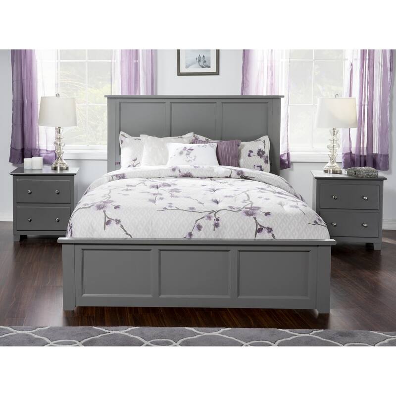 Platform Bed with Footboard & 2 Drawers - Storage Bed Frame - Slatted Support