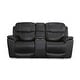 preview thumbnail 10 of 13, Crew Leather Power Reclining Zero Gravity Loveseat with Console, Power Headrests & Lumbar by Flexsteel