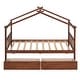 preview thumbnail 19 of 41, Twin Size Wooden House Bed with Drawers