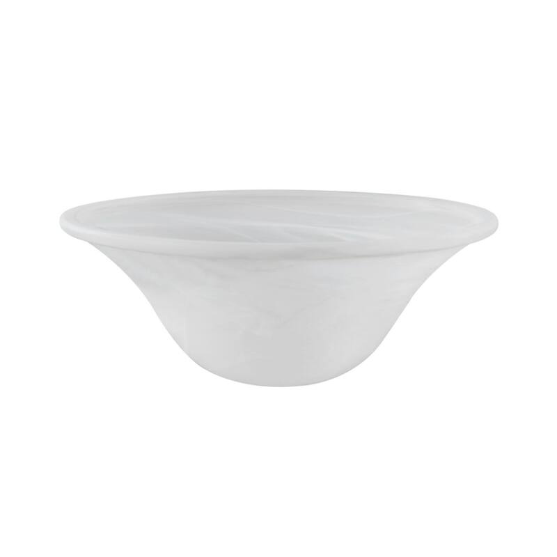 Aspen Creative Torchiere/Swag/Pendant/Island Fixture Glass Shade.Alabaster Finish.4-3/4" Height x 12-1/4" Diameter