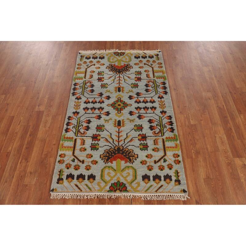 Geometric Ziegler Oriental Accent Rug Handmade Wool Carpet - 3'0" X 5'0"