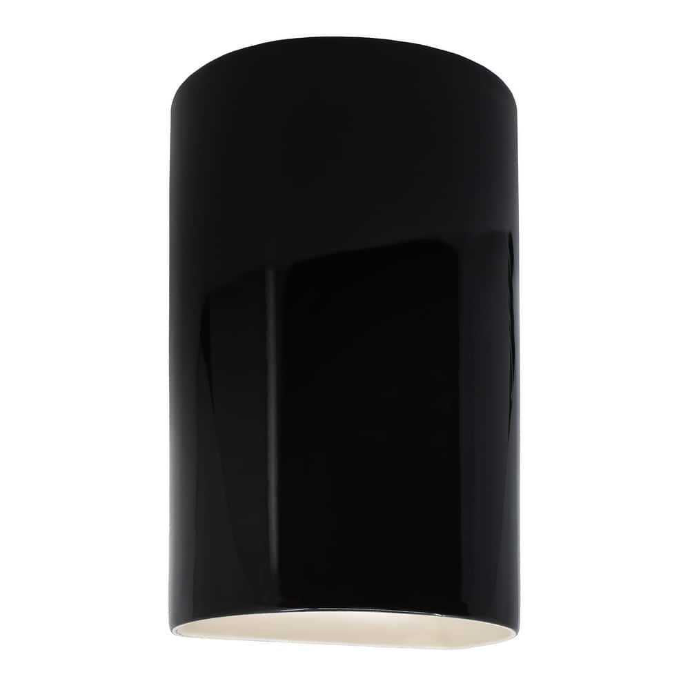 Justice Design Ambiance - Large ADA Cylinder Wall Sconce - Closed Top (Outdoor) - Replaceable Bulb