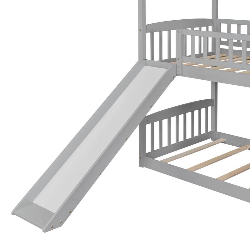 Twin Over Twin Bunk Bed with Slide