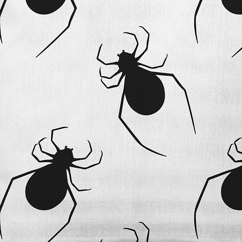 Crawling Spiders Decorative Throw Pillow - 26" x 26" - White