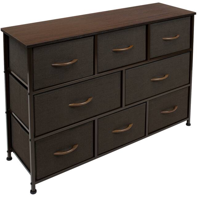Dresser w/ 8 Drawers Furniture Storage Chest for Clothing Organization - Brown