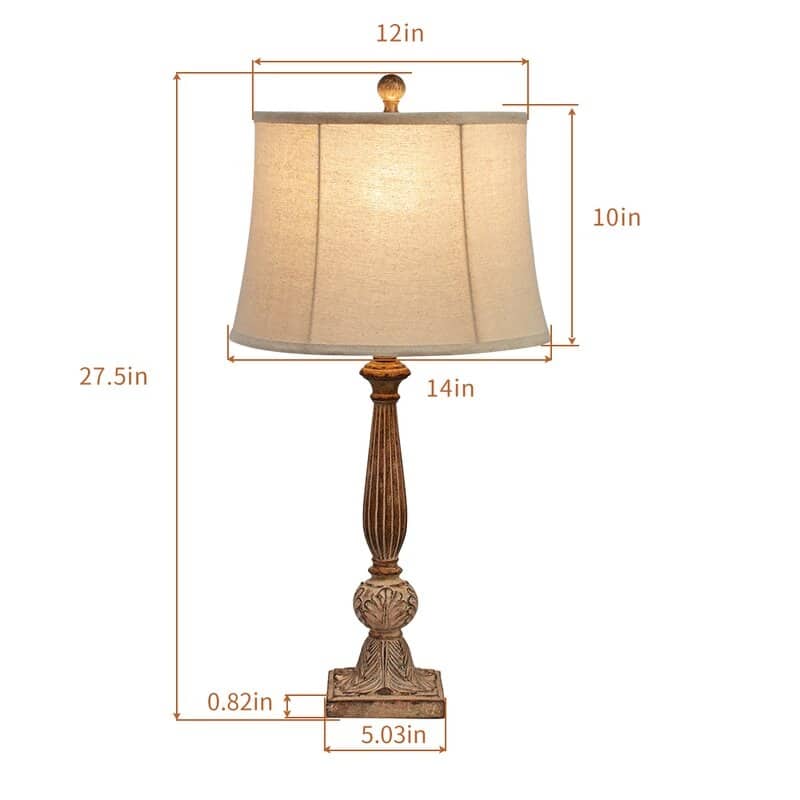 27.5" Brown Table Lamp Set (Set of 2)