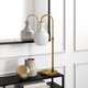 Brass with White Milk Glass Shade