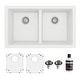 preview thumbnail 4 of 18, Karran 32" Undermount Double Equal Bowl Quartz Kitchen Sink Kit - 32" x 19.5" x 9"