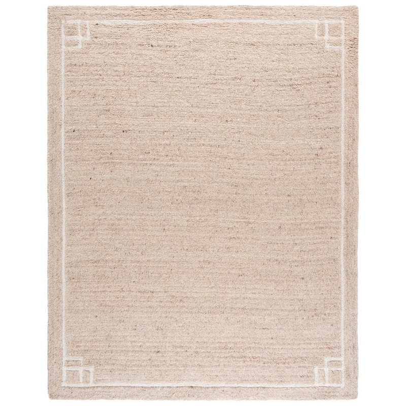 SAFAVIEH Handmade Casablanca Shag Solen Wool Rug - 8' x 10' - Beige/Ivory