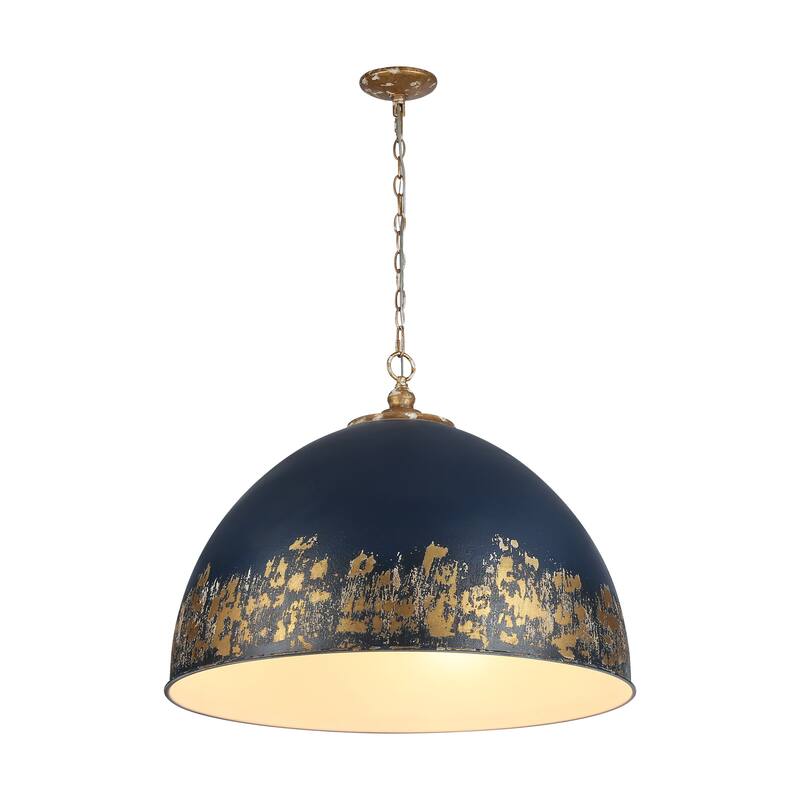 Golden Lighting Alison 8-light Pendant in Vintage Gold and Antique Matte Navy shade - 8 Light Pendant