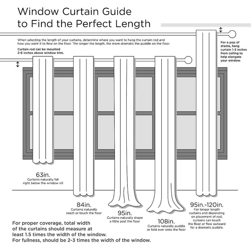 Twist Tab Lined Window Curtain Panel 50x120"