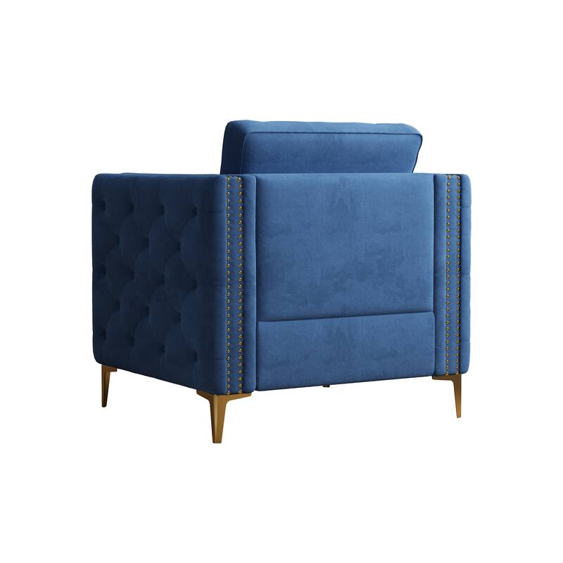 Accent Chair for Living Room Upholstered Arm Chair with Metal Legs