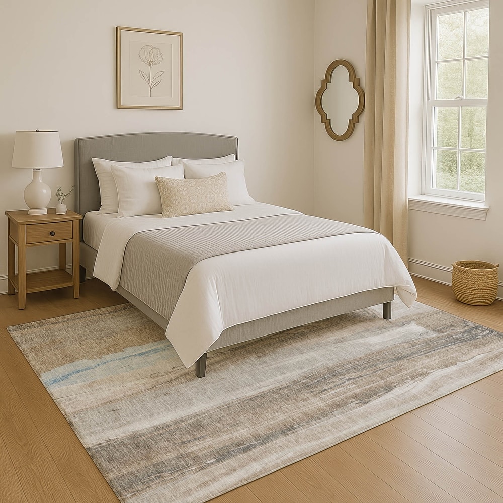 Premium Washable Super Soft Modern Brushstrokes Mayfield Rug
