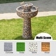preview thumbnail 8 of 44, Glitzhome 24-inch Outdoor 2-tier Faux Pebbles Polyresin Birdbath Fountain with Pump