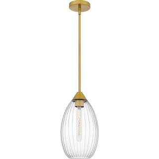Marza 1-Light Brushed Gold Mini Pendant