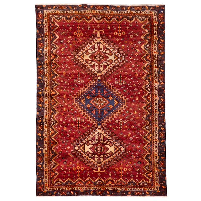 ECARPETGALLERY Hand-knotted Konya Anatolian Red Wool Rug - 6'5 x 9'6