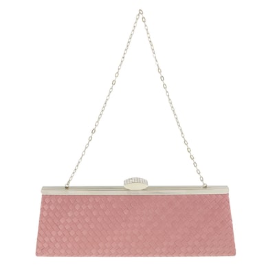Scheilan Rose Fabric Weave Clutch/Shoulder Bag for womens
