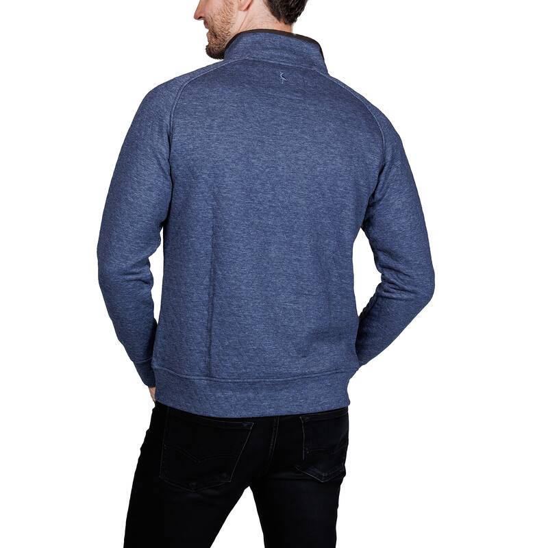 Tailorbyrd Men's Hidden Snap Front Quilted Pullover