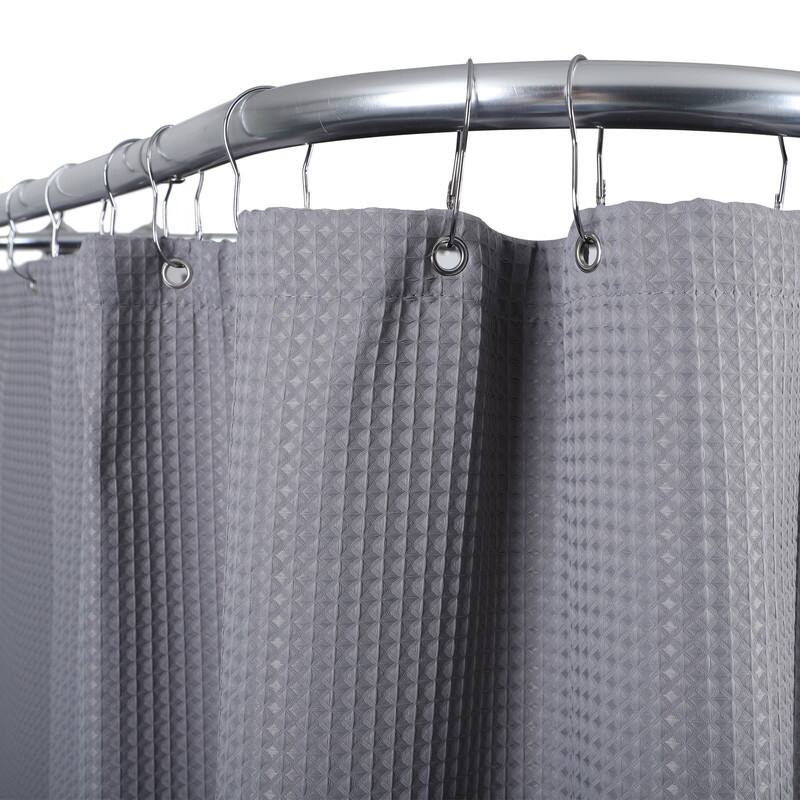 Utopia Alley Waffle Weave Clawfoot Tub Shower Curtain 180 x 70 Inch Wrap Around