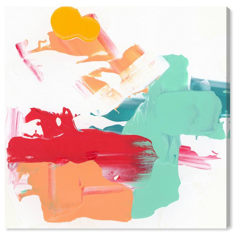 Wynwood Studio Canvas Abstract Color Theory Green and Metallic Green Modern & Contemporary Wall Art Canvas Print