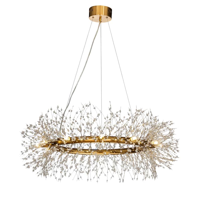 Modern Firework Crystal Chandelier for Dining Room and Living Room