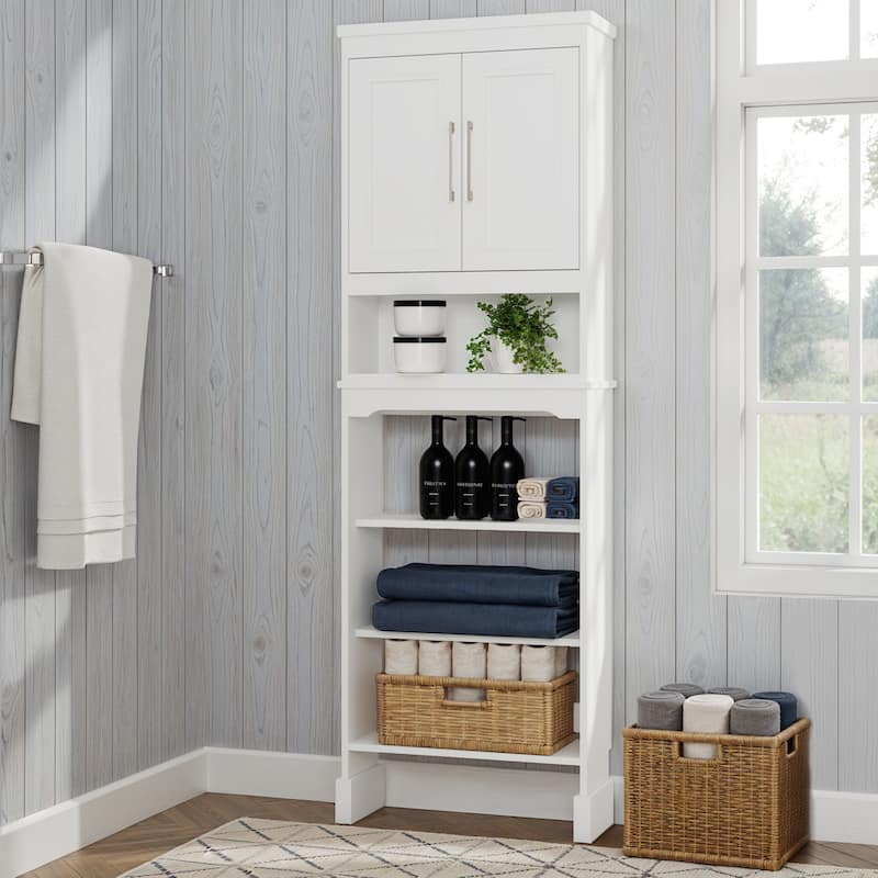 Linon Blakely 3-in-1 Tall Wall Cabinet