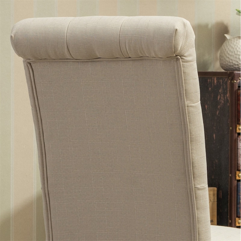 Solid Wood Tufted Parsons Dining Chair (Set of 2)