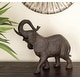 preview thumbnail 1 of 7, Gray Polystone Elephant Decorative Sculpture