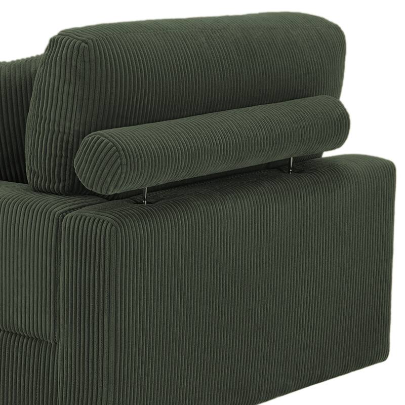 Corduroy Armchair Sofa Corner Chairs With Pillows