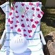 preview thumbnail 5 of 3, Rae Dunn: Snuggle Kids Hooded Towel & 12" Beach Ball - Hearts 48"x 24" Poncho, Cotton Terry Beach Cover Up, Toddler 3+ - Multi