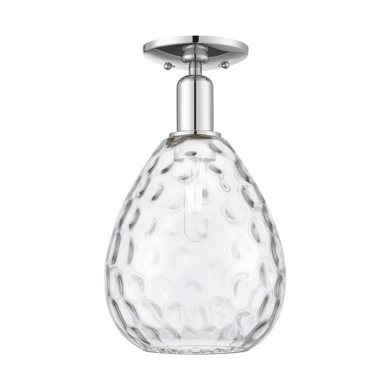 Innovations Lighting 716-1C-14-8 Waverly Semi-Flush Waverly 8" Wide - Polished Chrome / Clear