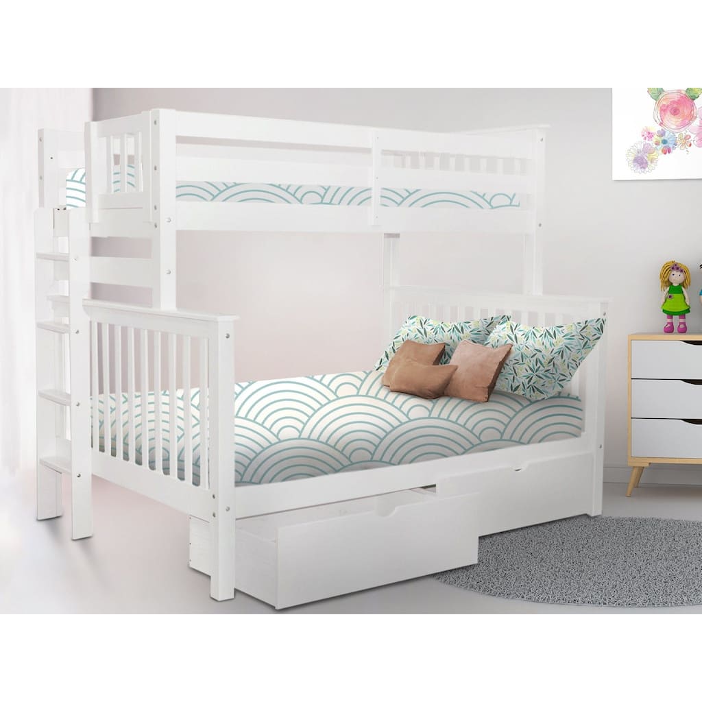Taylor & Olive Trillium Twin over Full Bunk Bed, 2 Drawers