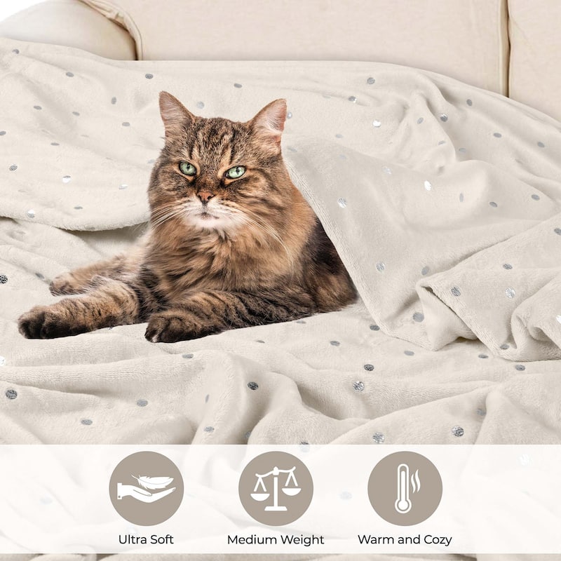 Superior Fleece Plush Medium Weight Soft Fluffy Decorative Blanket